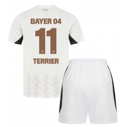 Bayer Leverkusen Martin Terrier #11 Auswärtstrikot Kinder 2024-25 Kurzarm (+ kurze hosen)