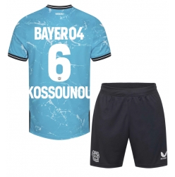 Bayer Leverkusen Odilon Kossounou #6 3rd trikot Kinder 2023-24 Kurzarm (+ kurze hosen)