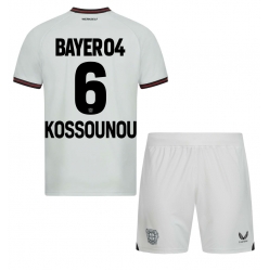 Bayer Leverkusen Odilon Kossounou #6 Auswärtstrikot Kinder 2023-24 Kurzarm (+ kurze hosen)