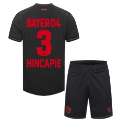 Bayer Leverkusen Piero Hincapie #3 Heimtrikot Kinder 2023-24 Kurzarm (+ kurze hosen)