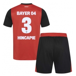 Bayer Leverkusen Piero Hincapie #3 Heimtrikot Kinder 2024-25 Kurzarm (+ kurze hosen)