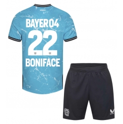 Bayer Leverkusen Victor Boniface #22 3rd trikot Kinder 2023-24 Kurzarm (+ kurze hosen)