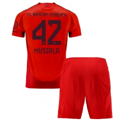 Bayern Munich Jamal Musiala #42 Heimtrikot Kinder 2024-25 Kurzarm (+ kurze hosen)