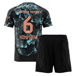 Bayern Munich Joshua Kimmich #6 Auswärtstrikot Kinder 2024-25 Kurzarm (+ kurze hosen)