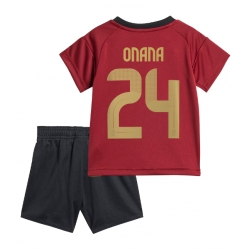 Belgien Amadou Onana #24 Heimtrikot Kinder EM 2024 Kurzarm (+ kurze hosen)