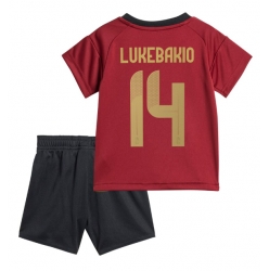 Belgien Dodi Lukebakio #14 Heimtrikot Kinder EM 2024 Kurzarm (+ kurze hosen)