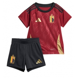 Belgien Heimtrikot Kinder EM 2024 Kurzarm (+ kurze hosen)