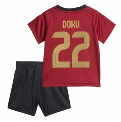 Belgien Jeremy Doku #22 Heimtrikot Kinder EM 2024 Kurzarm (+ kurze hosen)