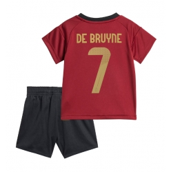 Belgien Kevin De Bruyne #7 Heimtrikot Kinder EM 2024 Kurzarm (+ kurze hosen)