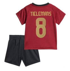 Belgien Youri Tielemans #8 Heimtrikot Kinder EM 2024 Kurzarm (+ kurze hosen)