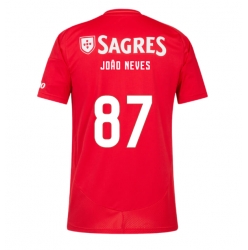 Benfica Joao Neves #87 Heimtrikot 2024-25 Kurzarm