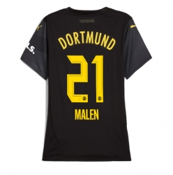 Borussia Dortmund Donyell Malen #21 Auswärtstrikot Frauen 2024-25 Kurzarm