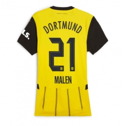 Borussia Dortmund Donyell Malen #21 Heimtrikot Frauen 2024-25 Kurzarm