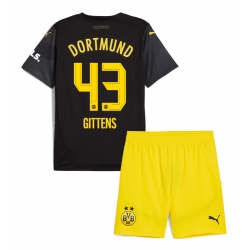 Borussia Dortmund Jamie Bynoe-Gittens #43 Auswärtstrikot Kinder 2024-25 Kurzarm (+ kurze hosen)