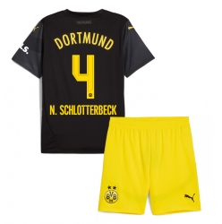 Borussia Dortmund Nico Schlotterbeck #4 Auswärtstrikot Kinder 2024-25 Kurzarm (+ kurze hosen)