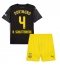 Borussia Dortmund Nico Schlotterbeck #4 Auswärtstrikot Kinder 2024-25 Kurzarm (+ kurze hosen)