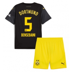 Borussia Dortmund Ramy Bensebaini #5 Auswärtstrikot Kinder 2024-25 Kurzarm (+ kurze hosen)