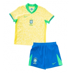 Brasilien Heimtrikot Kinder Copa America 2024 Kurzarm (+ kurze hosen)