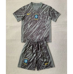 Brasilien Torwart Heimtrikot Kinder Copa America 2024 Kurzarm (+ kurze hosen)