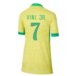 Brasilien Vinicius Junior #7 Heimtrikot Frauen Copa America 2024 Kurzarm