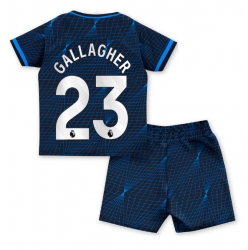 Chelsea Conor Gallagher #23 Auswärtstrikot Kinder 2023-24 Kurzarm (+ kurze hosen)