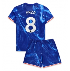 Chelsea Enzo Fernandez #8 Heimtrikot Kinder 2024-25 Kurzarm (+ kurze hosen)