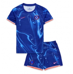 Chelsea Heimtrikot Kinder 2024-25 Kurzarm (+ kurze hosen)