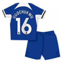 Chelsea Lesley Ugochukwu #16 Heimtrikot Kinder 2023-24 Kurzarm (+ kurze hosen)