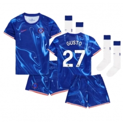 Chelsea Malo Gusto #27 Heimtrikot Kinder 2024-25 Kurzarm (+ kurze hosen)