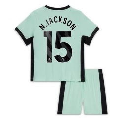 Chelsea Nicolas Jackson #15 3rd trikot Kinder 2023-24 Kurzarm (+ kurze hosen)