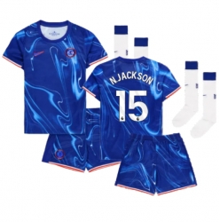 Chelsea Nicolas Jackson #15 Heimtrikot Kinder 2024-25 Kurzarm (+ kurze hosen)