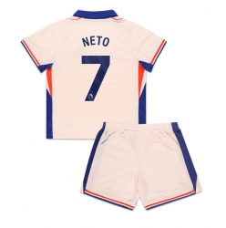 Chelsea Pedro Neto #7 Auswärtstrikot Kinder 2024-25 Kurzarm (+ kurze hosen)