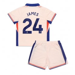 Chelsea Reece James #24 Auswärtstrikot Kinder 2024-25 Kurzarm (+ kurze hosen)