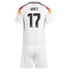 Deutschland Florian Wirtz #17 Heimtrikot Kinder EM 2024 Kurzarm (+ kurze hosen)