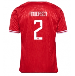 Dänemark Joachim Andersen #2 Heimtrikot EM 2024 Kurzarm