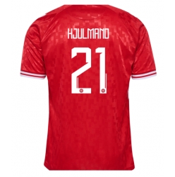 Dänemark Morten Hjulmand #21 Heimtrikot EM 2024 Kurzarm