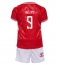 Dänemark Rasmus Hojlund #9 Heimtrikot Kinder EM 2024 Kurzarm (+ kurze hosen)