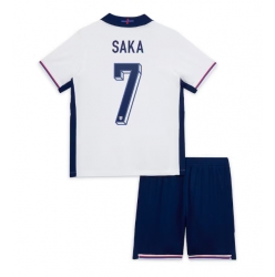 England Bukayo Saka #7 Heimtrikot Kinder EM 2024 Kurzarm (+ kurze hosen)