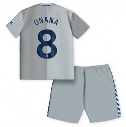 Everton Amadou Onana #8 3rd trikot Kinder 2023-24 Kurzarm (+ kurze hosen)