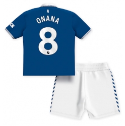 Everton Amadou Onana #8 Heimtrikot Kinder 2023-24 Kurzarm (+ kurze hosen)