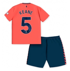 Everton Michael Keane #5 Auswärtstrikot Kinder 2023-24 Kurzarm (+ kurze hosen)