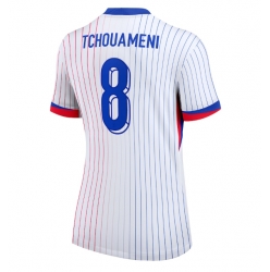 Frankreich Aurelien Tchouameni #8 Auswärtstrikot Frauen EM 2024 Kurzarm