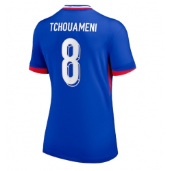 Frankreich Aurelien Tchouameni #8 Heimtrikot Frauen EM 2024 Kurzarm