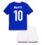 Frankreich Kylian Mbappe #10 Heimtrikot Kinder EM 2024 Kurzarm (+ kurze hosen)