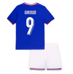 Frankreich Olivier Giroud #9 Heimtrikot Kinder EM 2024 Kurzarm (+ kurze hosen)