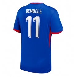 Frankreich Ousmane Dembele #11 Heimtrikot EM 2024 Kurzarm