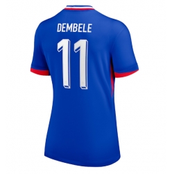 Frankreich Ousmane Dembele #11 Heimtrikot Frauen EM 2024 Kurzarm