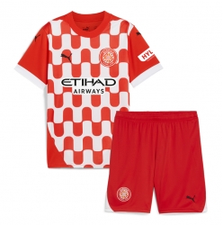 Girona Heimtrikot Kinder 2024-25 Kurzarm (+ kurze hosen)