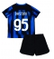 Inter Milan Alessandro Bastoni #95 Heimtrikot Kinder 2023-24 Kurzarm (+ kurze hosen)