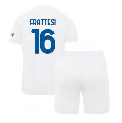 Inter Milan Davide Frattesi #16 Auswärtstrikot Kinder 2023-24 Kurzarm (+ kurze hosen)